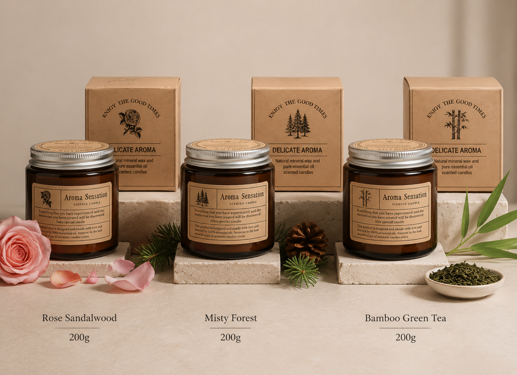 Luxury Bamboo Green Tea Aromatherapy Candle