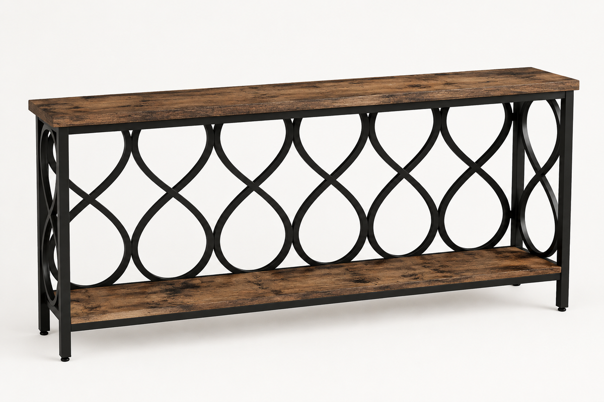 Ogee Arch Console Table product shot on white background — full view
