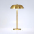 Stylish Cordless Gold Mushroom Table Lamp with Dimmable 3-Color LED and 5200mAh Rechargeable Battery