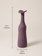 White ceramic vase with dimensions – 39cm H x 8.5cm W