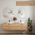 Transform Your Space with Our Stunning Irregular Wall Mirror - 28''x20'' Gold Framed Beauty for Any Room