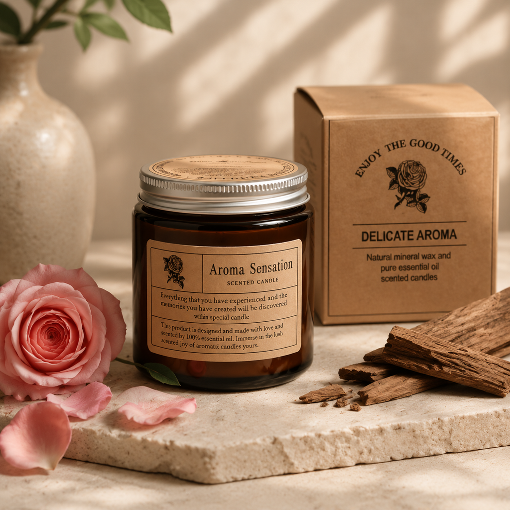 Luxury Bamboo Green Tea Aromatherapy Candle
