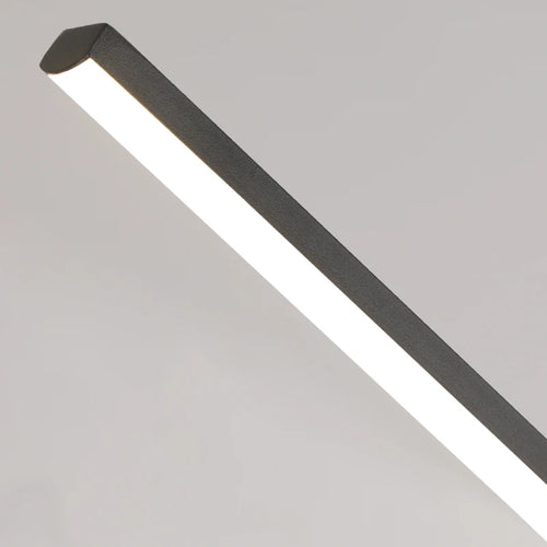 Close-up of the LED bar strip on the linear pendant light