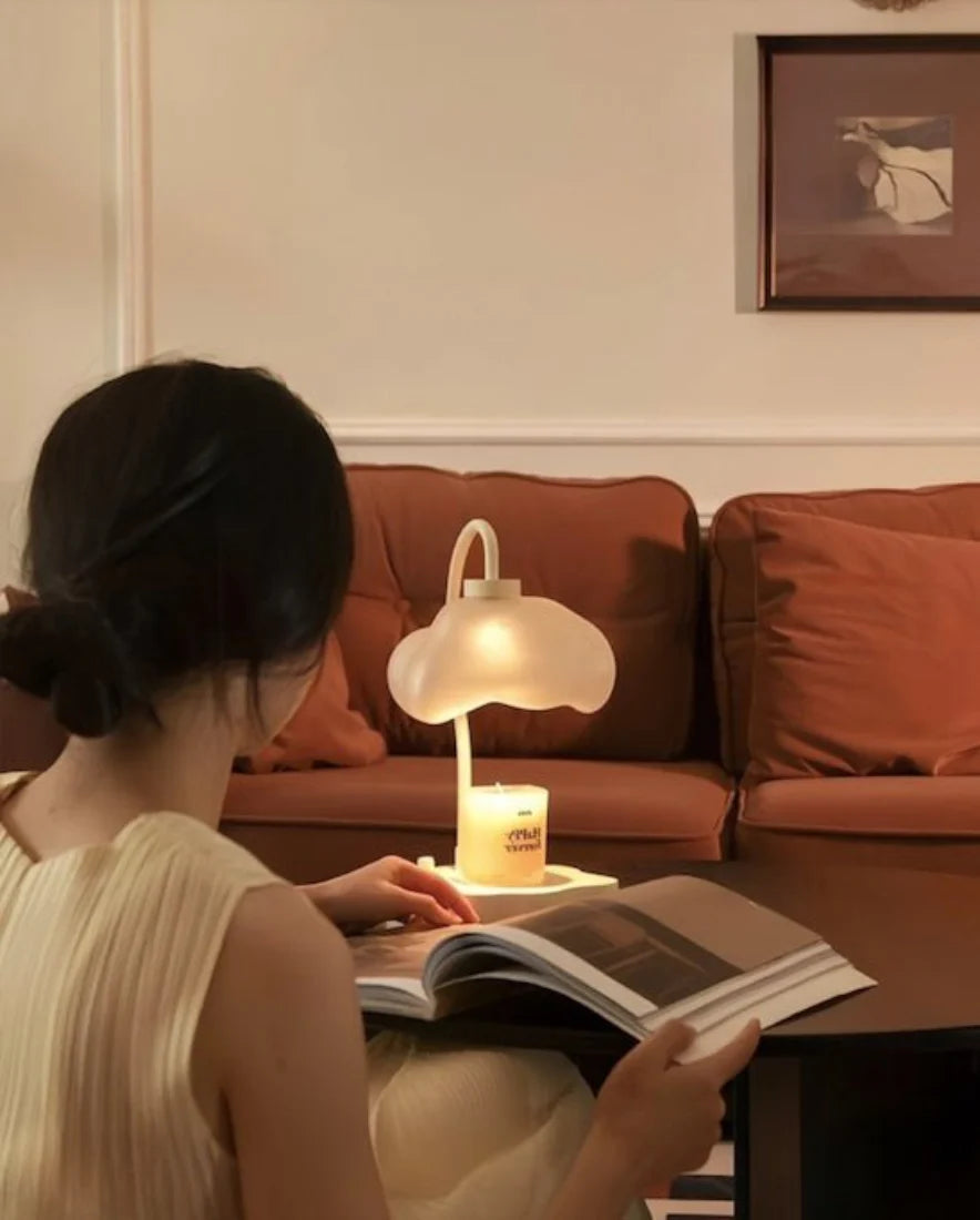 Transform Your Space with the Adorable Cloud Candle Warmer Lamp Featuring Timer and Dimmable Brightness
