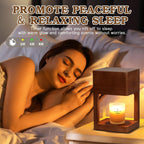 Elegant Dimmable Candle Warmer Lamp in Wood Finish - Perfect for Cozy Nights and Special Occasions with Timer Function and Two 35 Watt Bulbs