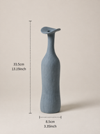 Terracotta ceramic vase with dimensions – 47cm H x 10.5cm W