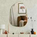 Transform Your Space with Our Stunning Irregular Wall Mirror - 28''x20'' Gold Framed Beauty for Any Room