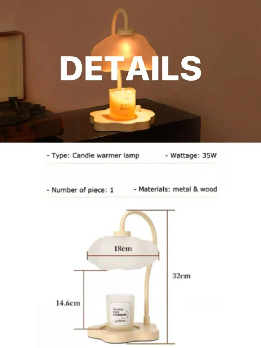 Transform Your Space with the Adorable Cloud Candle Warmer Lamp Featuring Timer and Dimmable Brightness